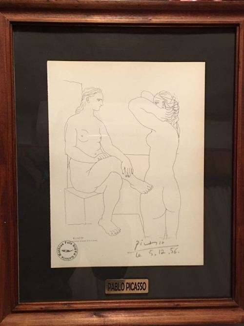 Original PICASSO autographed gallery print  - signed by Picasso in pencil in 1956 - LAST ONE